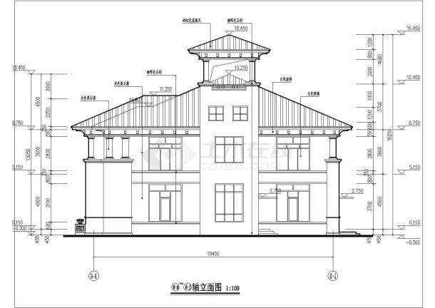 某住宅小区二层商业楼建筑设计施工图-图一