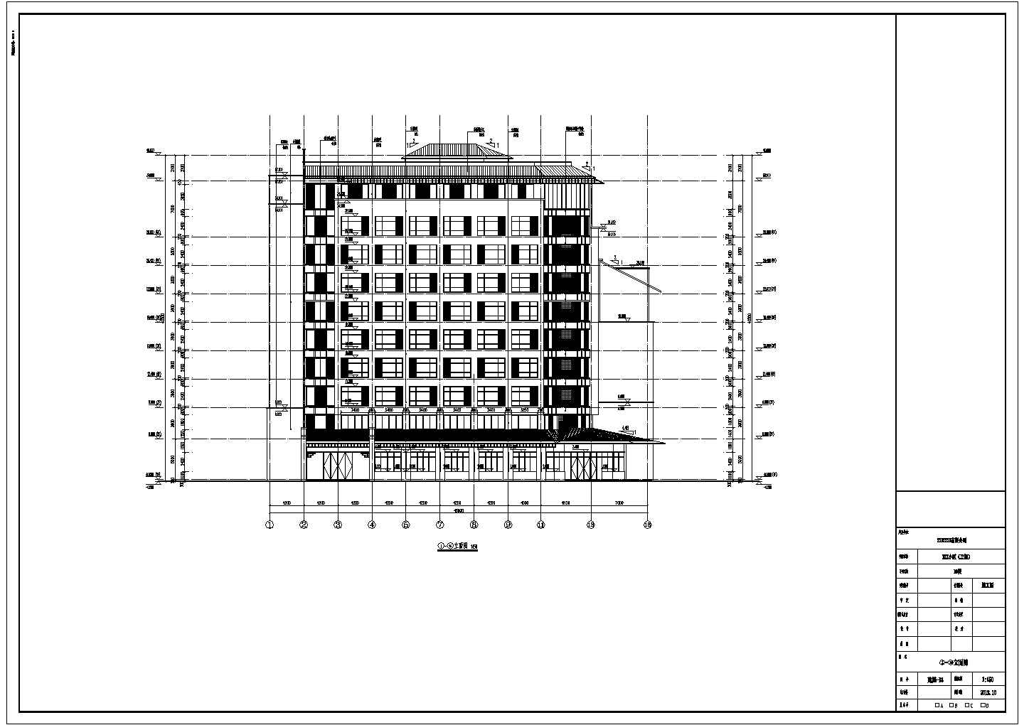 江南某九层商务酒店建筑设计施工图