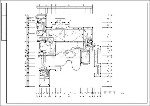 某地大型中国式古典别墅建筑施工图-图一