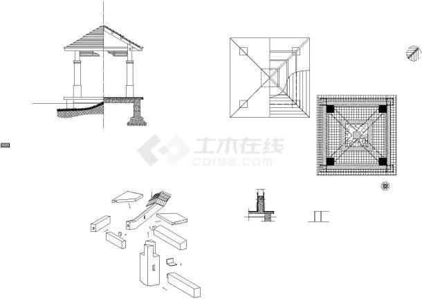 景观亭节点建筑布置参考图-图一