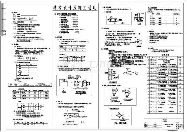 某地地上多层框架住宅结构施工图纸-图一