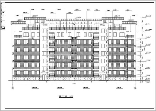 某小区六层纯住宅楼建筑设计施工图-图二