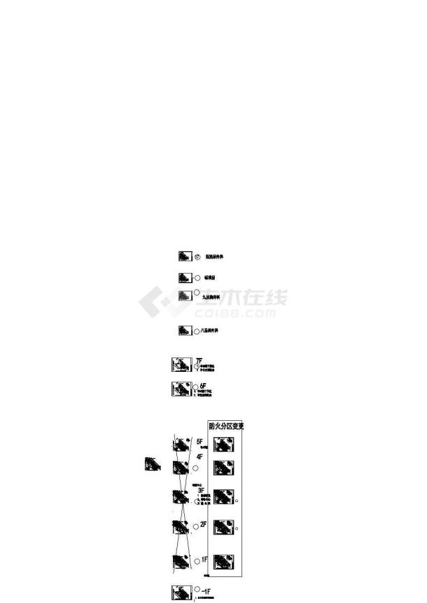 某高层医院大楼空调通风防排烟系统设计cad全套施工图（含设计说明，含人防设计）-图二