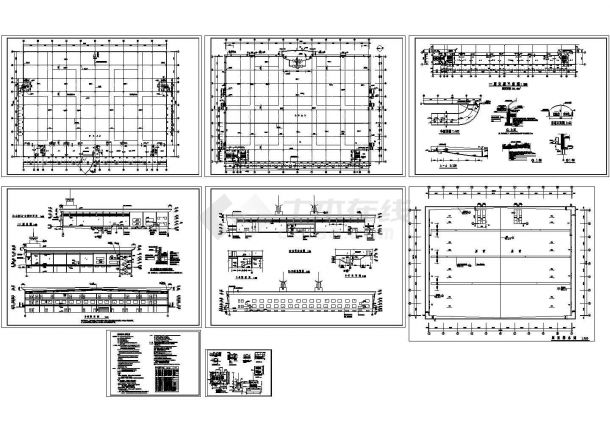 某12770平米轻钢结构汽车展厅建筑施工图（地下一层，地上一层，局部两层）-图一