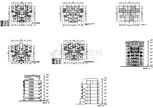 某城市住宅小区设计cad建筑施工全套图（标注详细）-图二