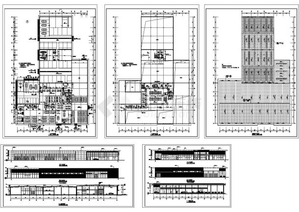 某二层宝马4S店建筑设计施工图（含平立剖）-图一