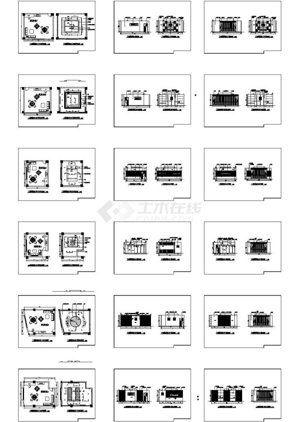 6间棋牌室装修施工图-图一