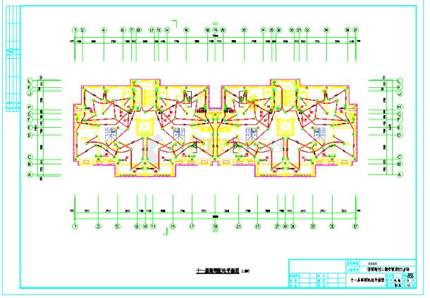 11层中高层住宅电气设计施工图cad-图二