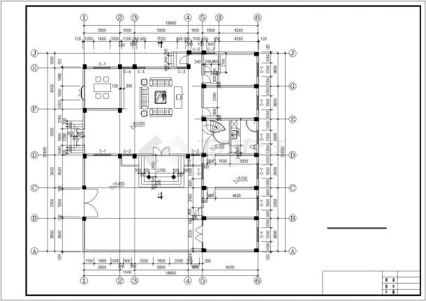 经典实用的三层别墅建筑施工图（标注详细）-图一
