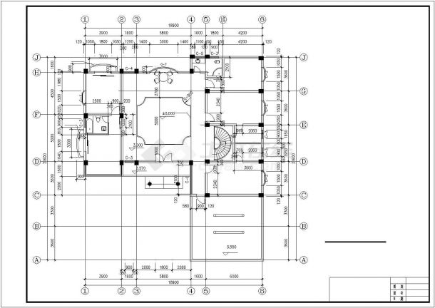 经典实用的三层别墅建筑施工图（标注详细）-图二