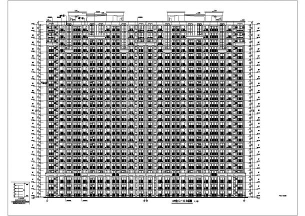某地区25层住宅楼建筑设计施工图-图一
