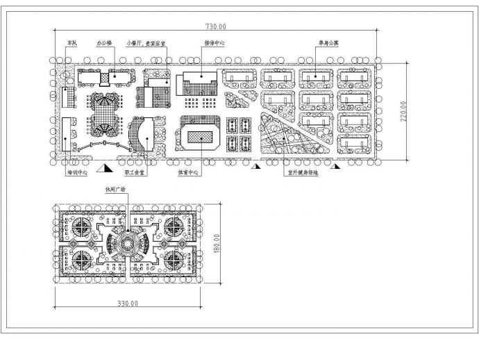 内蒙鄂尔多斯某厂前期规划方案设计图_图1