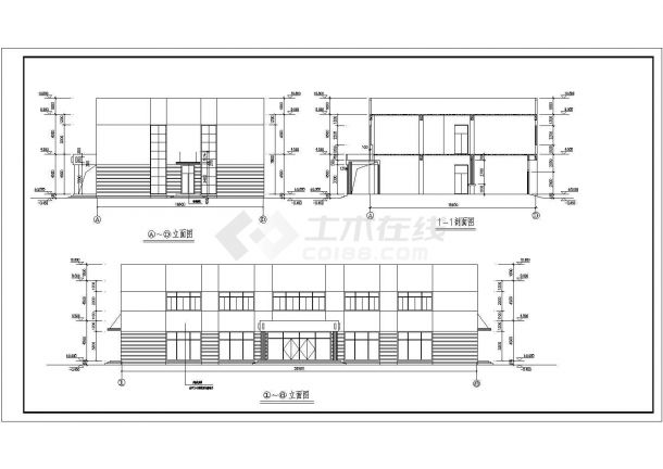 南京某厂区二层食堂建筑设计施工图-图二