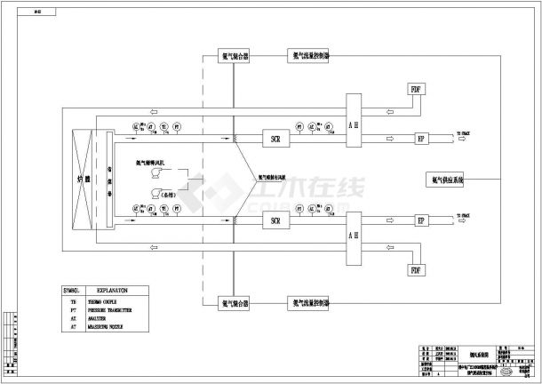 某电厂2X1000MW锅炉SCR脱硝装置全套CAD图-图二