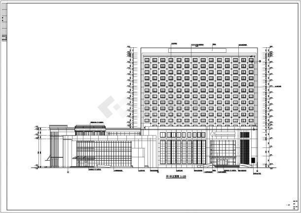 某地区16层酒店综合体建筑设计施工图-图二