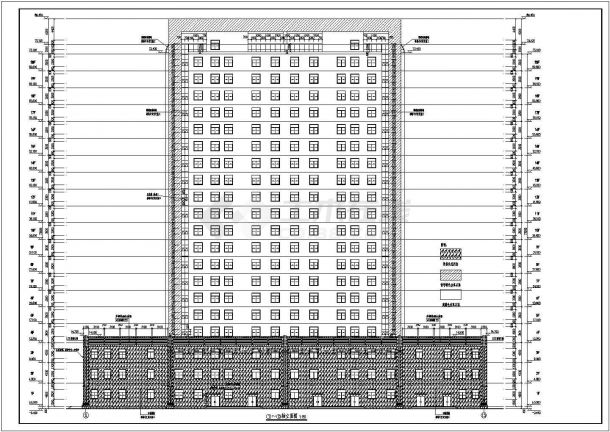 某地区20层酒店综合楼建筑设计施工图-图二