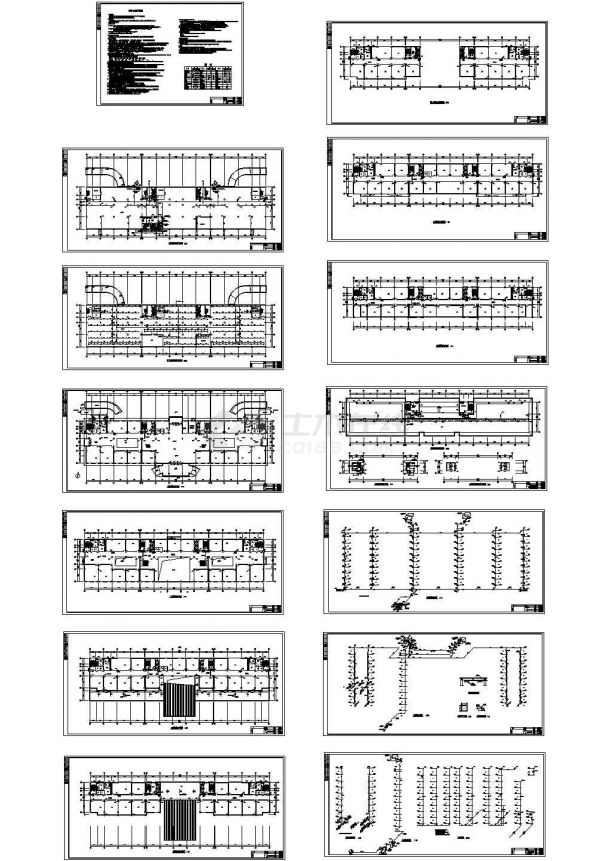 [施工图]某行政中心水暖电设计cad全套施工图（大院出品含机房设计）-图二