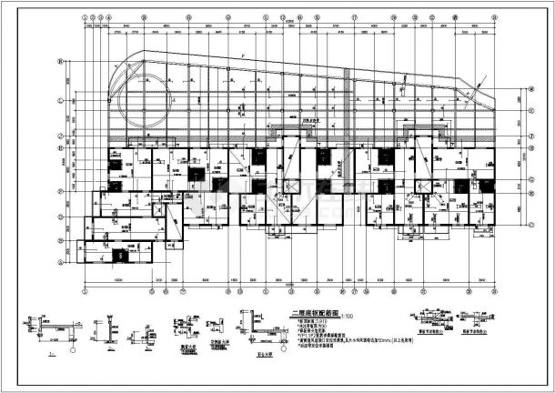 某剪力墙住宅结构设计图（标注详细）-图二
