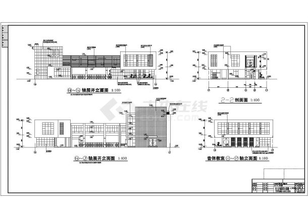 某地三层高档幼儿园建筑设计施工图-图二