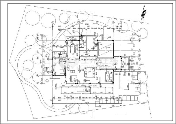 一套2层豪华别墅建筑施工图纸（标注详细）-图一