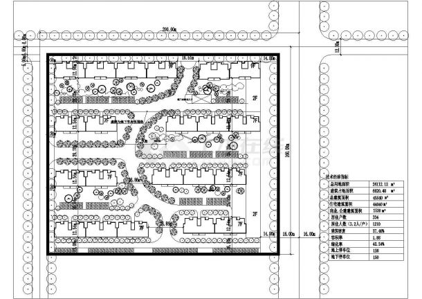 某住宅小区建筑设计总平面规划布置图-图一