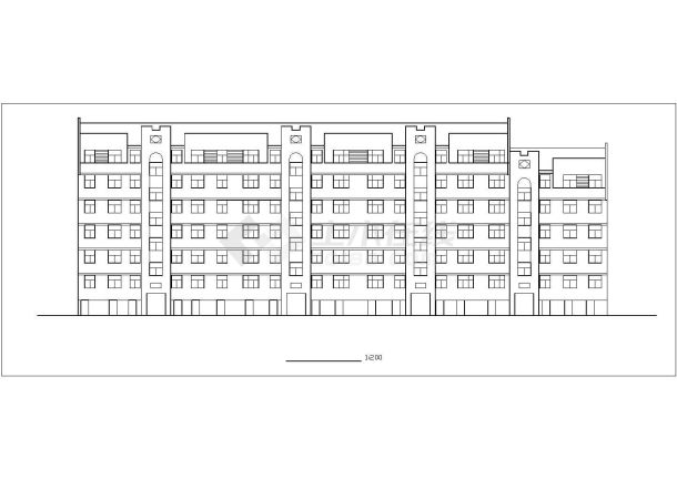 某地小型常见的7层住宅建筑设计方案图-图二