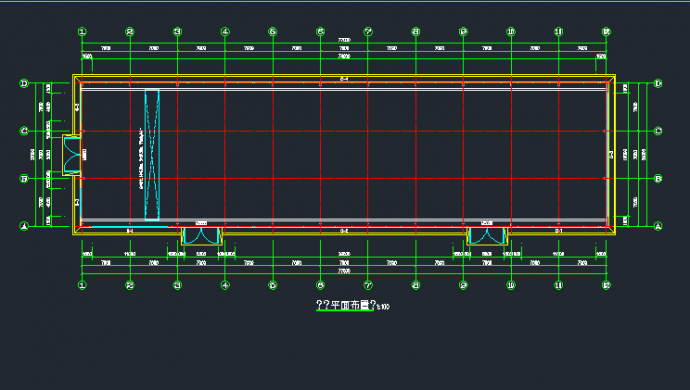 某21米跨厂房结构设计图（共12张）_图1