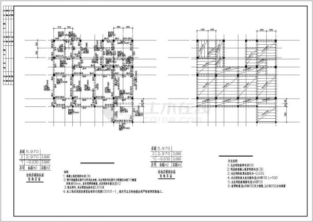 某地住宅结构设计图纸（标注详细）-图二