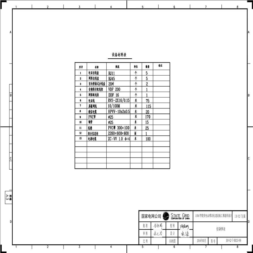 110-A2-7-D0215-09 设备材料表.pdf-图一
