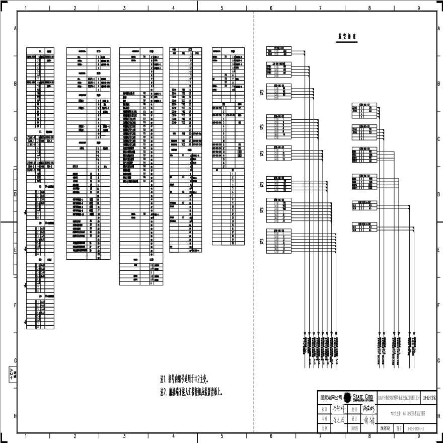 110-A2-7-D0204-14 1(2)号主变压器110kV GIS汇控柜端子排图.pdf-图一