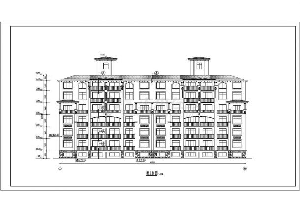 河南某小区六层住宅楼建筑方案图纸-图一