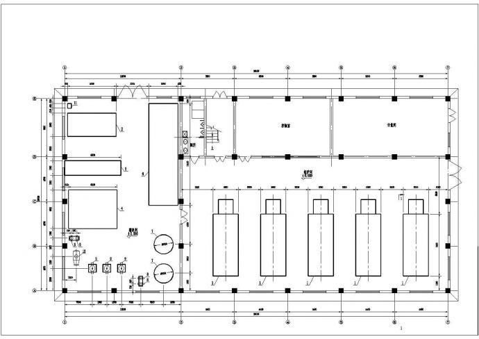 某大型小区燃气热水锅炉房施工设计图_图1