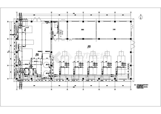 某大型小区燃气热水锅炉房施工设计图-图二