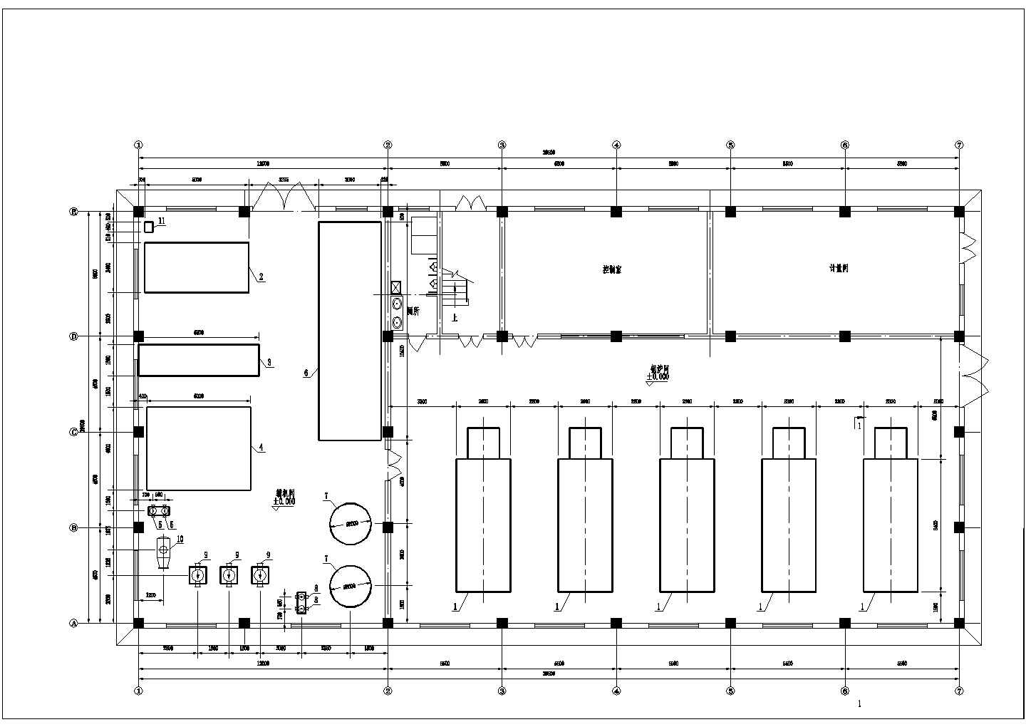 某大型小区燃气热水锅炉房施工设计图