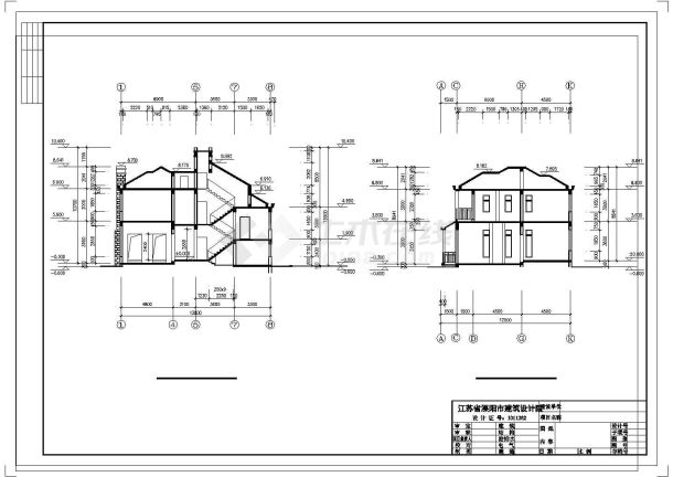 某地详细实用的二层独立别墅建筑施工图-图二
