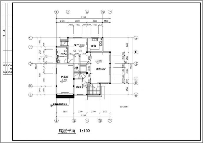 某地经典详细的二层别墅建筑设计方案图_图1