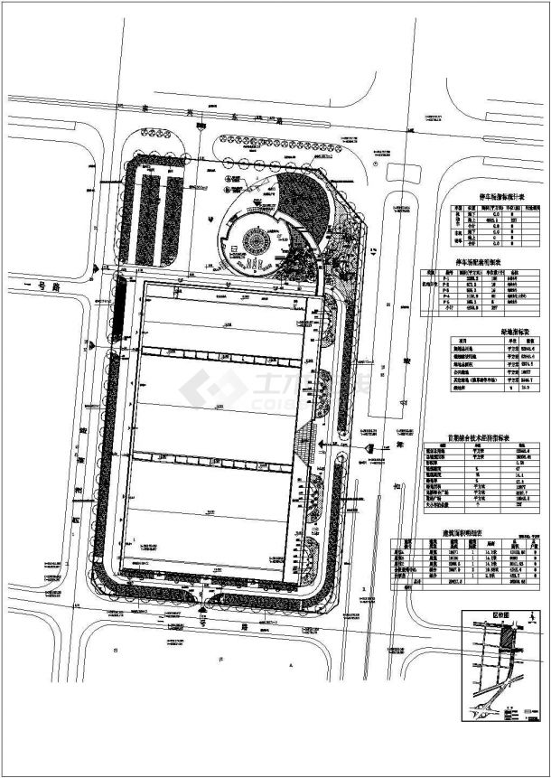 某会议接待中心同一广场4套不同设计的景观规划方案图-图二