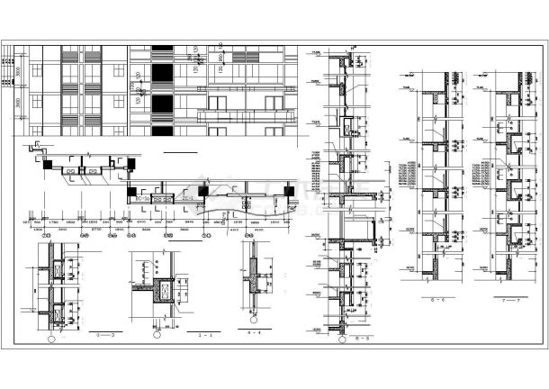 某地高层商住楼建筑施工图（标注详细）-图一