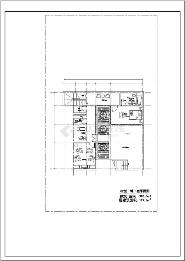 比较简单实用的小型二层别墅建筑设计方案图-图一