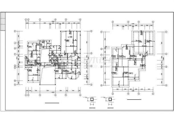 某地经典简单的小型别墅建筑施工图（共5张）-图一