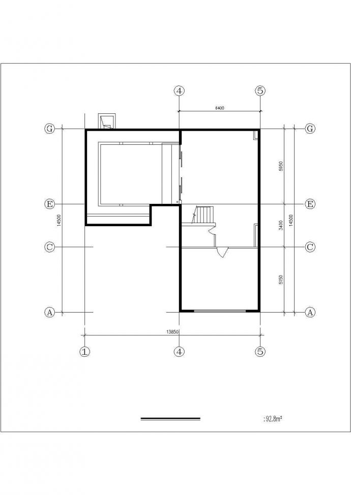 某地精美简单的小型别墅建筑设计方案图_图1