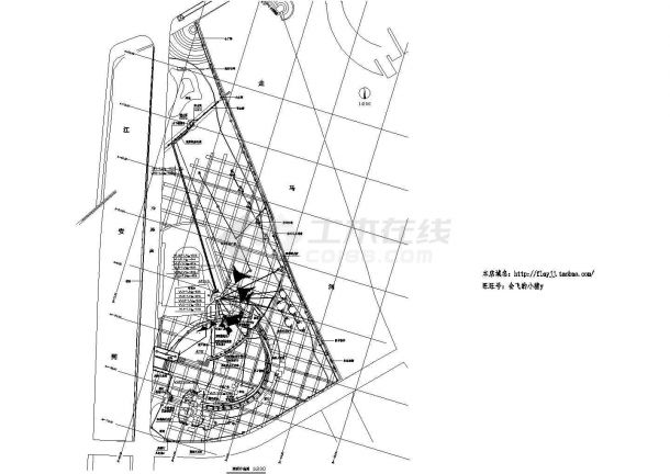 总面积10064平方米某市城市广场I区景观设计cad全套施工图（含电气设计，含给排水设计）-图一