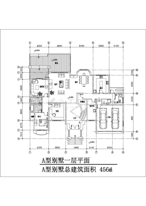 某地小型实用的精致别墅设计方案图（共6张）-图一