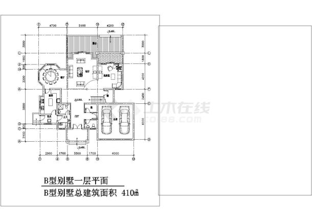 某地比较完整实用的精致别墅设计方案图-图二