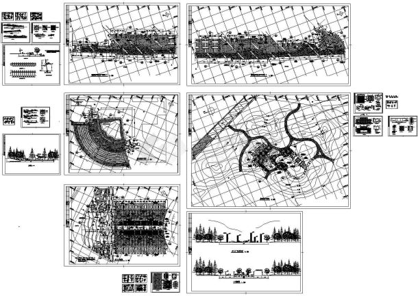 某市桥南公园景观绿化设计cad全套施工图（大院设计，24张图）-图一
