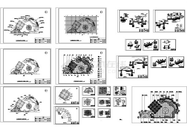 某县迎宾大道广场绿化设计cad全套施工图（大院设计，24张图）-图一