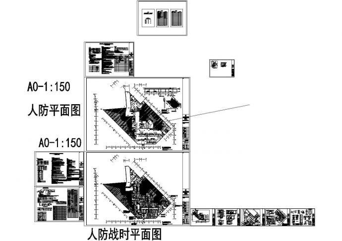 江苏高层医院空调通风防排烟系统设计施工图（人防设计）_图1