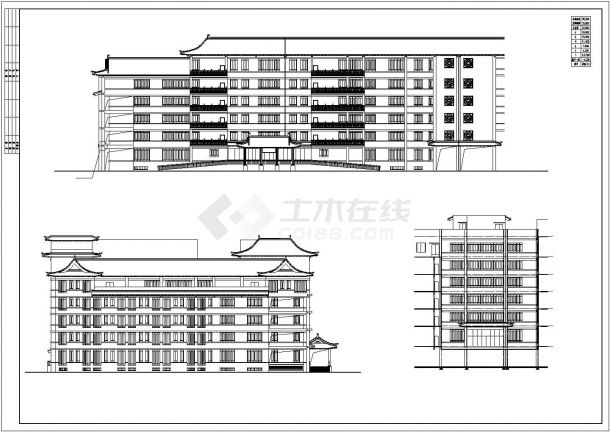 河南省开封市某医院六层病房楼建筑设计方案-图一