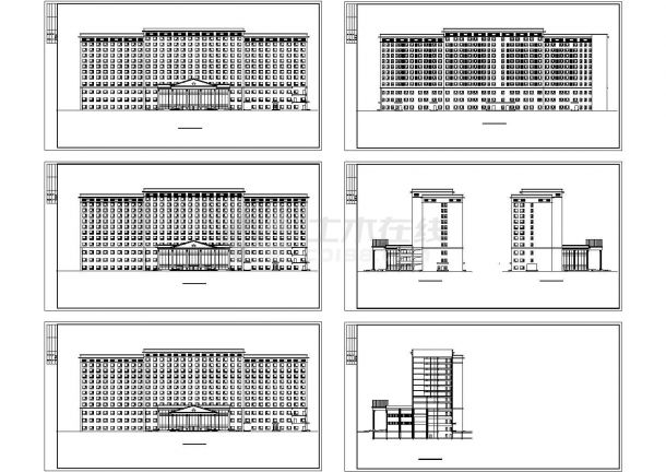 五星酒店公共建筑部分施工图纸，标注明细-图一