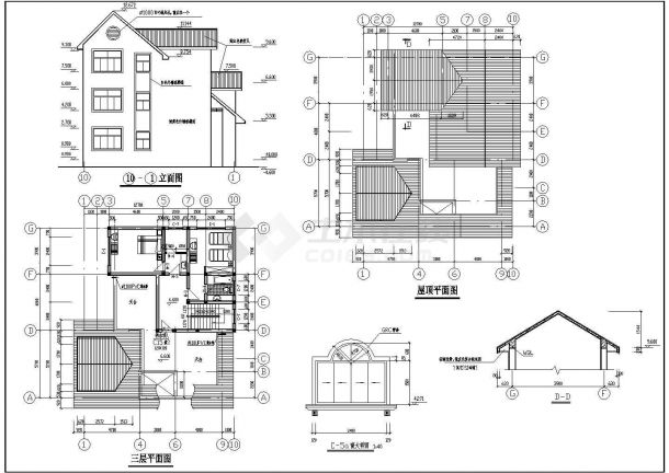 某地多层别墅结构设计图纸（共10张）-图二